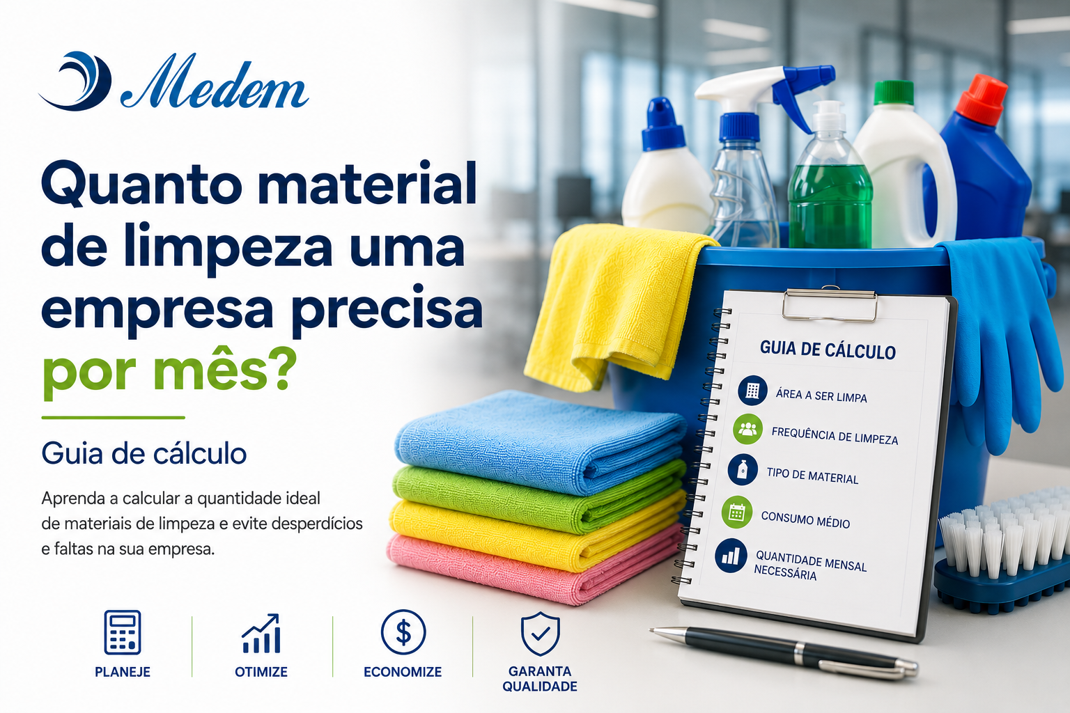 Gestor analisando produtos descartáveis para reduzir custos na empresa